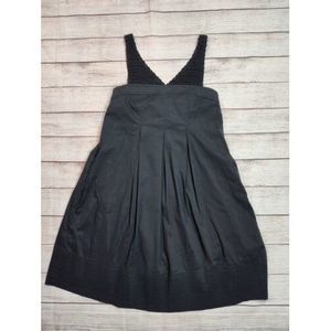 BCBG Maxazria Crochet Straps A-line  Dress Size 2 Black‎ tie back